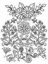 Floral Elegance sketch template