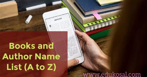 Top75+Famous Books & Author name List(A-Z) for All Competitive exams