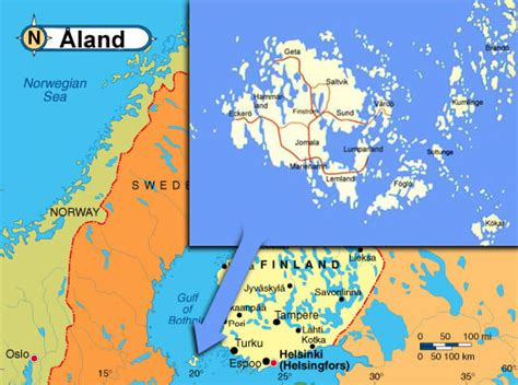 Map of Aland Islands