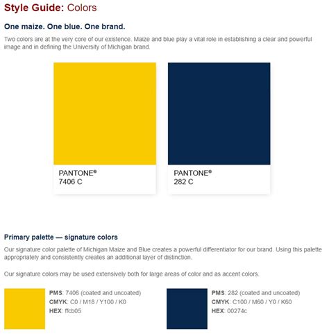 The Official Colors of the University of Michigan | MVictors.com - Michigan Football History