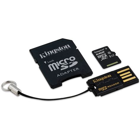 Kingston 64GB microSDXC Memory Card Kit with USB MBLY10G2/64GB