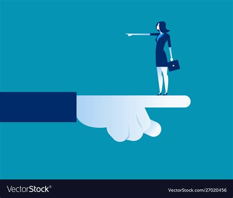 Businesswoman pointing direction different Vector Image