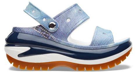 Crocs™ 'mega Crush' Double Band Platform Sandals in Blue | Lyst