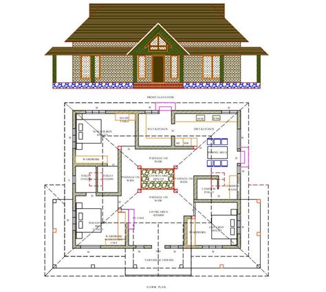 Center Courtyard House - Cadbull