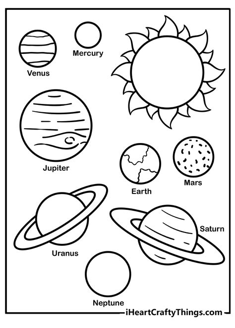 Learning & School Toys & Games Toys Outer Space Activity Solar System Printable Outer Space ...