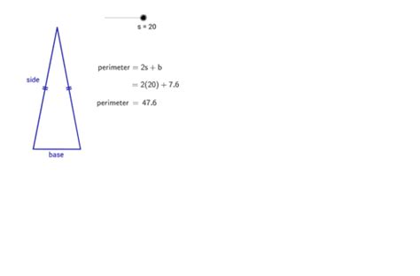 Perimeter of Isosceles Triangle – GeoGebra