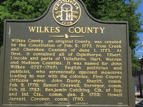 Wilkes County Historic Sign. Washington GA. Paul Chandler June 2016 ...