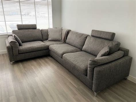 Sofology Grey Fabric Corner Suite Sofa Couch RRP £1750 | in Robroyston, Glasgow | Gumtree