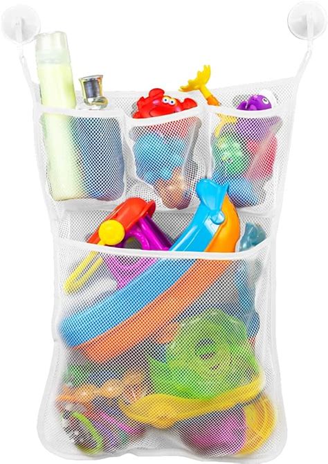 Amazon.com: S&T INC. Baby Bath Tub Toy Storage Net with Pockets, Shower ...