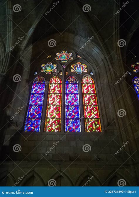 Stained Glass Window of the Cathedral of Leon Editorial Image - Image ...