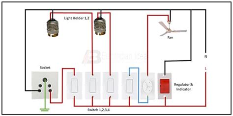 Electrical Switch Board Wiring diagram | Switch Board Connection ...