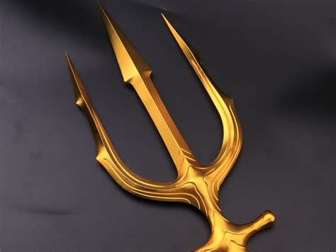Aquaman Trident Metal Gold Trident of King Atlantis Aquaman - Etsy
