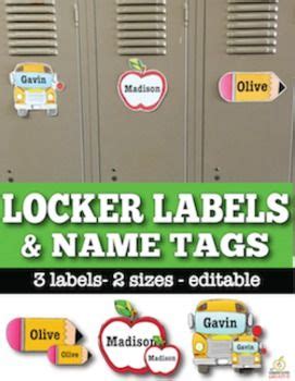 Name Tags & Locker Labels (Editable) | Classroom organization, Name tag ...