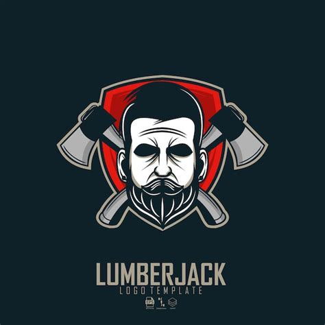 Premium Vector | Lumberjack logo template