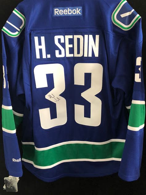 HENRIK SEDIN SIGNED CANUCKS HOCKEY JERSEY