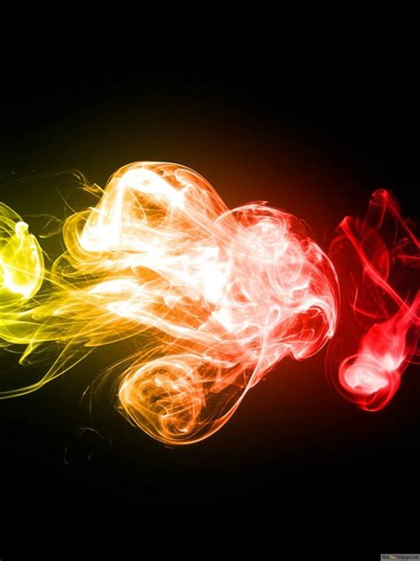 Rainbow color smoke illustration 4K wallpaper download