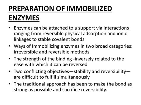 Enzyme Immobilization and Applications