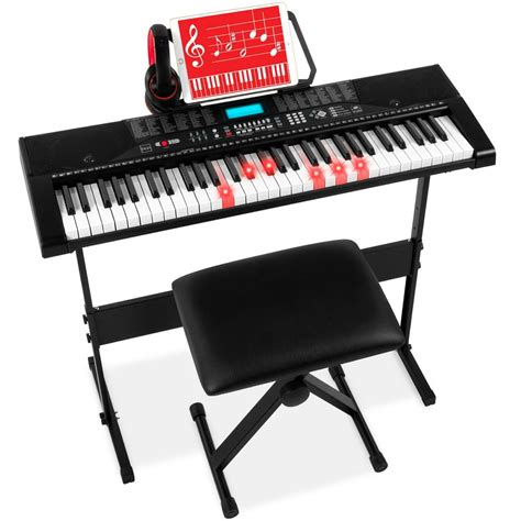 Best Choice Products 61-Key Beginners Complete Electronic Keyboard Piano Set with LCD Screen ...