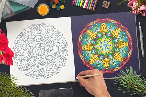 100 Christmas Mandala Ornaments on Behance