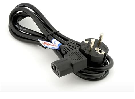 EU Plug 1.5M 5FT Angled AC Power Cord 90 Degree Angle Cable for TV HD ...