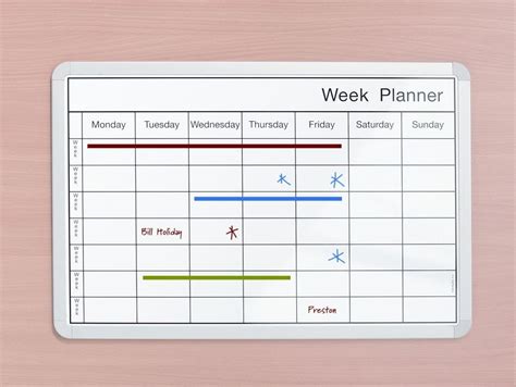 Whiteboard Planner - Metro - Weekly - Online Reality