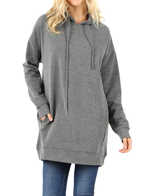 TheLovely - Women Oversized Loose Fit Hoodie Tunic Sweatshirts Top ...