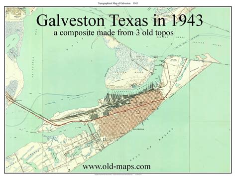 Galveston 1943 Texas Old Map USGS Composite Custom Reprint | Etsy | Old map, Galveston, Old maps