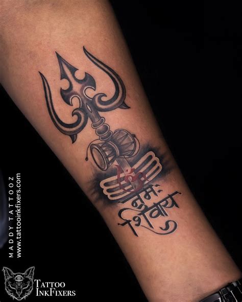 Custom made Trishul tattoo done by maddy in 2021 | Trishul tattoo designs, Shiva tattoo design ...