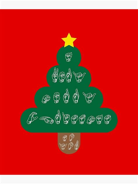 "ASL - A Very Merry Christmas To You - Sign Language" Poster by ...