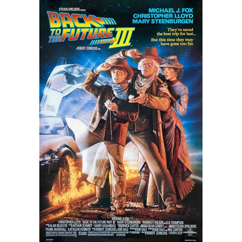 Affiche de cinéma américaine de RETOUR VERS LE FUTUR 3 - 69x104 cm.