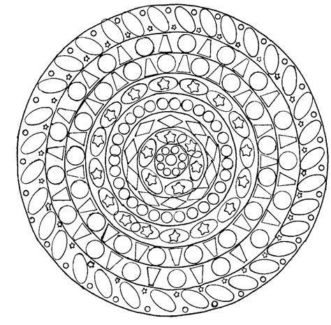 Geometric mandala - Mandalas Adult Coloring Pages