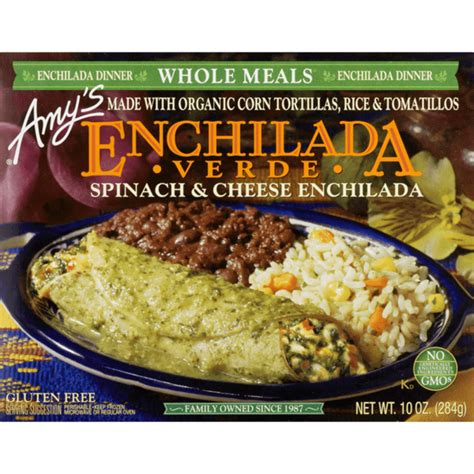 Amy's Frozen Whole Meals, Enchilada Verde, Gluten free, 10 oz. (10 oz ...