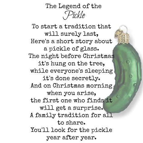 Christmas Pickle Story Printable - Printable Word Searches