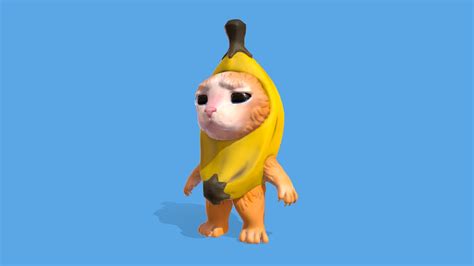 Puss in banana suit 3D model - Download Free 3D model by Wnight [0bbfe96] - Sketchfab