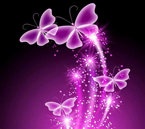 HD wallpaper: purple butterflies wallpaper, butterfly, abstract, glow, neon | Wallpaper Flare