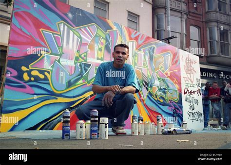 Wolverhampton graffiti artist Goldie in 1992 Stock Photo - Alamy