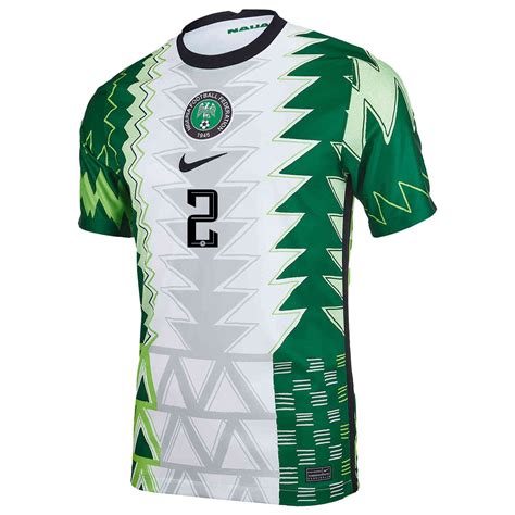 Kandiny - Homme Équipe du Nigeria de football Maillot Ola Aina #2 Tenues Domicile Vert Blanc 2021