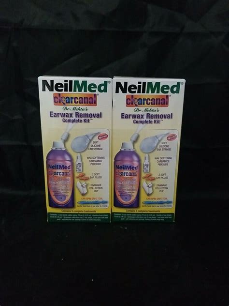 2 Pack NeilMed Clearcanal Ear Wax Removal Complete Kit 2.5oz 75mL At ...