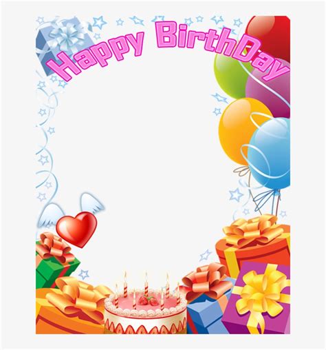 Free Happy Birthday Poto Frame - Happy Birthday Border Png PNG Image ...