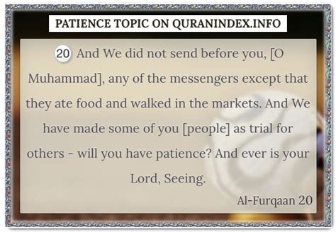 Search Patience Topic in Quran Surahs, Verses and Islam | Quran Index ...