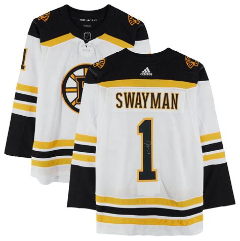 Jeremy Swayman Boston Bruins Autographed Adidas White Authentic Jersey | Dynasty Sports & Framing