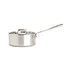 All-Clad d3 Stainless Steel 3-qt. Saucepan with Lid + Reviews | Crate & Barrel