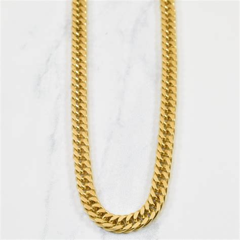 10k Yellow Gold Double Curb Link Chain | 19" | – 100 Ways