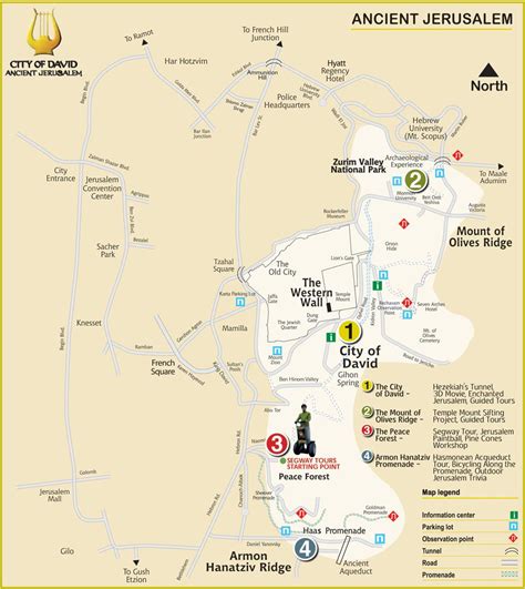 City of David map - Map of city of David (Israel)