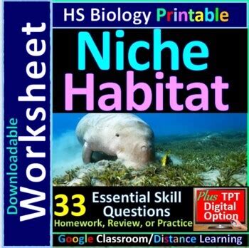 Ecological Niche & Habitat - Living Environment Regents Biology Worksheet