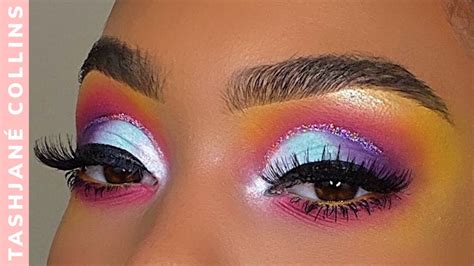 Dramatic Colourful Cut Crease Eyeshadow Tutorial - YouTube