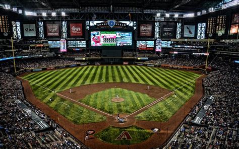 Download wallpapers Chase Field, Bank One Ballpark, Arizona Diamondbacks, MLB, baseball stadium ...