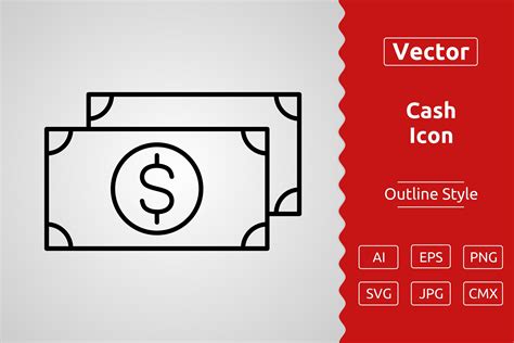 Vector Cash Outline Icon Graphic by Muhammad Atiq · Creative Fabrica