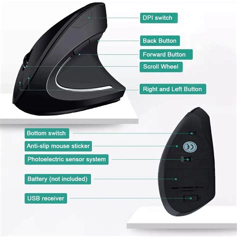 ErgoComfort Vertical Wireless Mouse - CIRCUIT CRAFTED