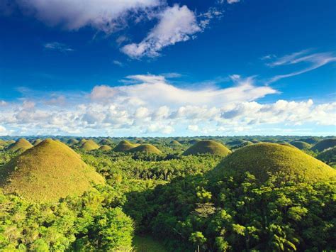 The Chocolate Hills in Bohol Philippines